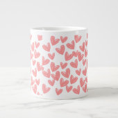 Pink Hearts Jumbo-Tasse (Vorderseite)