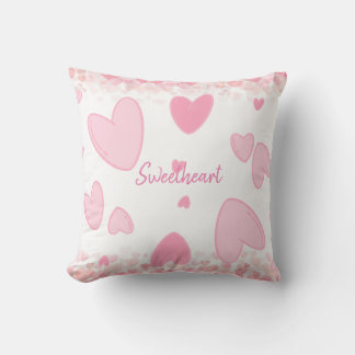 PINK HEARTS KISSEN