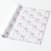 Pink Hearts Lama Wrapping Paper Geschenkpapier (Ungerollt)