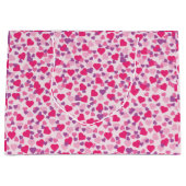 Pink Hearts Liebe Bag Große Geschenktüte (Vorderseite)
