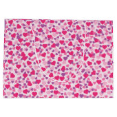 Pink Hearts Liebe Bag Große Geschenktüte (Rückseite)