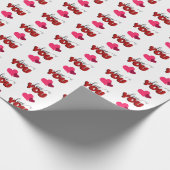 Pink Hearts Liebe Sie Stilvolle Typografie Valenti Geschenkpapier (Ecke)