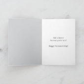 Pink Hearts Love Typography Happy Valentine's Day Karte (Innenseite)