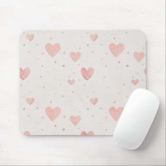 Pink Hearts Mouse Pad Mousepad
