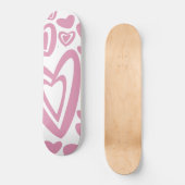 Pink Hearts Muster #1 #Liebe #decor #art Skateboard (Vorderseite)