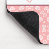 Pink Hearts Muster Couple Names Mousepad (Ecke)