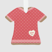 Pink Hearts Muster Dress Lace Trim Personalisiert Ornament (Rückseite)