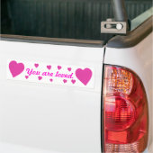 Pink Hearts on white Sie sind beliebte Autoaufkleb Autoaufkleber (Auf Lkw)
