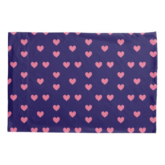 Pink Hearts Ornamental Minimalist Modern Pattern. Kissenbezug (Rückseite)