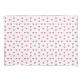 Pink Hearts Ornamental Minimalist Modern Pattern. Kissenbezug (Vorderseite)