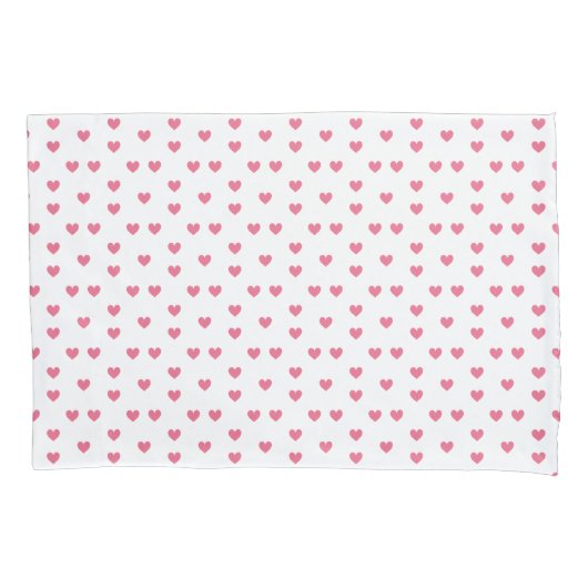 Pink Hearts Ornamental Minimalist Modern Pattern. Kissenbezug (Vorderseite)