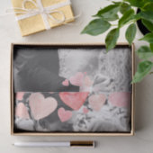 Pink Hearts Overlay Add Your Own Photo Seidenpapier (Geschenk)