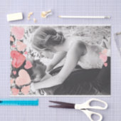 Pink Hearts Overlay Add Your Own Photo Seidenpapier (Handwerk)