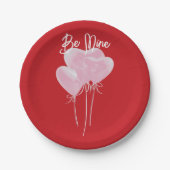 Pink Hearts Pappteller (Vorderseite)