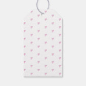 Pink Hearts Pattern Artisan Wasserfarben Sweet Lie Geschenkanhänger (Rückseite)