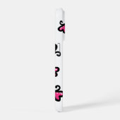 Pink Hearts Pattern – Cute Doodle Design iPhone Hülle (Rechte Seite)