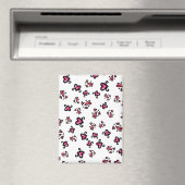 Pink Hearts Pattern – Cute Doodle Design Magnet (In Situ (Geschirrspüler))