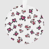 Pink Hearts Pattern – Cute Doodle Design Ornament (Vorderseite)