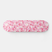 Pink Hearts Pattern Girls Skateboard (Horizontal)