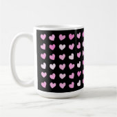 Pink Hearts Pattern Kaffeemaschine Tasse (Links)