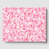 Pink Hearts Pattern Personalisierte Hochzeitsbuch Gästebuch (Rückseite)