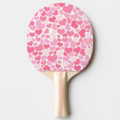 Pink Hearts Pattern - Ping Pong Paddel Tischtennis Schläger (Vorderseite)