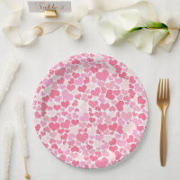 Pink Hearts Pattern - Romantische Paper Teller