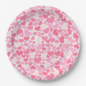 Pink Hearts Pattern - Romantische Paper Teller (Vorderseite)