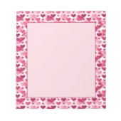 Pink Hearts Pattern - Valentinstag Thema Notizblock (Vorderseite)