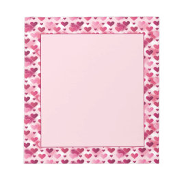 Pink Hearts Pattern - Valentinstag Thema Notizblock