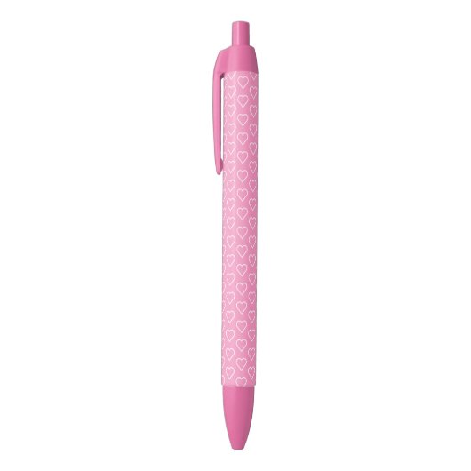 Pink Hearts Pen - Benutzerdefinierte Farben Kugelschreiber (Oberseite (Vertikal))