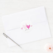 PInk Hearts Personalisiert Stickers (Umschlag)