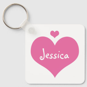Pink Hearts - Personalisierter Mädchenname Schlüss Schlüsselanhänger