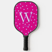 Pink Hearts Pickleball Schläger (Rückseite)