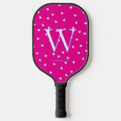 Pink Hearts Pickleball Schläger (Vorderseite)