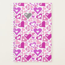 Pink Hearts Planner