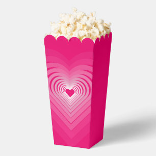 Pink Hearts Popcorn Box Geschenkschachtel