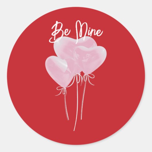 Pink Hearts Runder Aufkleber (Vorderseite)