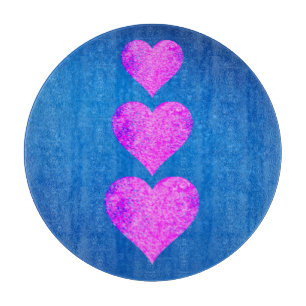 PINK HEARTS SCHNEIDEBRETT
