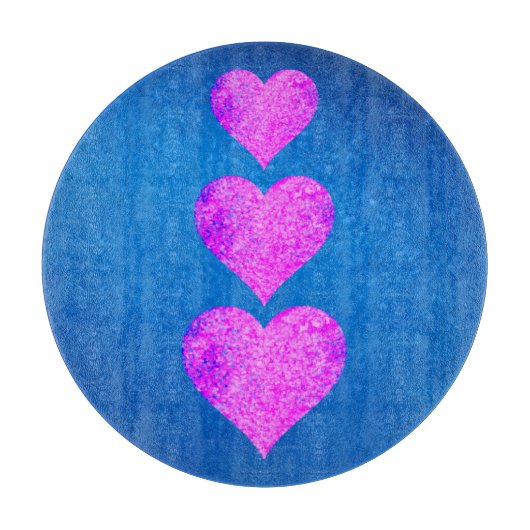 PINK HEARTS SCHNEIDEBRETT (Vorderseite)