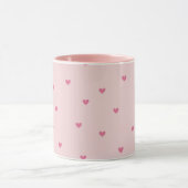 Pink Hearts Seamless Pattern – Cute Valentine Tasse (Zentrum)