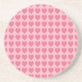 Pink Hearts Seamless Pattern Getränkeuntersetzer