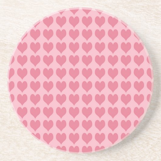 Pink Hearts Seamless Pattern Getränkeuntersetzer (Vorne)