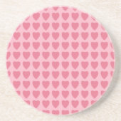Pink Hearts Seamless Pattern Getränkeuntersetzer (Vorne)