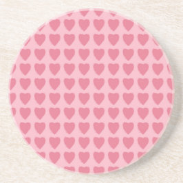 Pink Hearts Seamless Pattern Getränkeuntersetzer