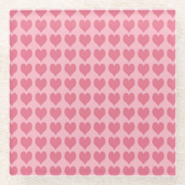 Pink Hearts Seamless Pattern Glasuntersetzer