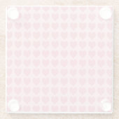 Pink Hearts Seamless Pattern Glasuntersetzer (Rückseite)