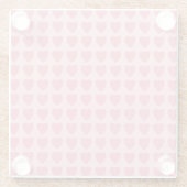 Pink Hearts Seamless Pattern Glasuntersetzer (Rückseite)