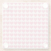 Pink Hearts Seamless Pattern Glasuntersetzer (Rückseite)