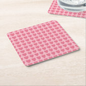 Pink Hearts Seamless Pattern Rechteckiger Pappuntersetzer (angewinkelt)